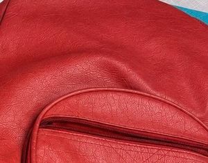 Branded Leather Peach bag
