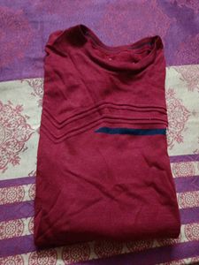 3xl Maroon Striped T-Shirt
