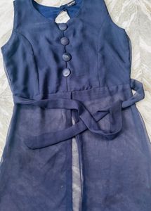 Elegant Navy Blue Ethnic Gown