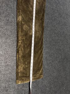 Crocodile Corduroy High-Waisted Trousers