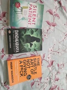 Lot of 3 Books: The Silent Patient, Dandakaranya,