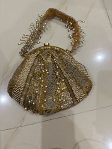 Embellished Beaded Clutch Bag
