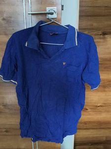 Blue Short Sleeve Casual Shirt