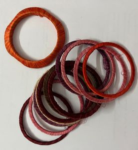 Mixed Coloured Thread Bangles