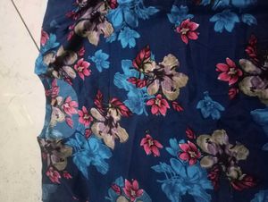 Blue Floral Kurta Set / cord se