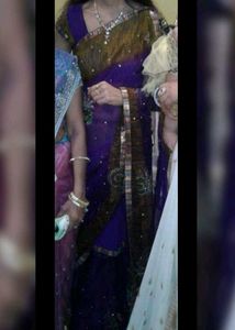 Beautiful Purple Saree with Blouse