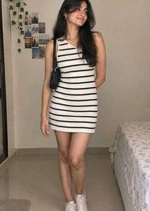 Striped One-Shoulder Top