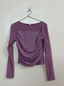 Chic Ruched Long Sleeve Top