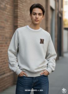 Stylish Grey Crewneck Sweatshirt