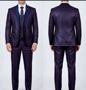 urgent selling Mens dark purple three piece suit