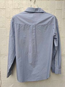 Korean Pintrest Classic Blue Button-Down Shirt
