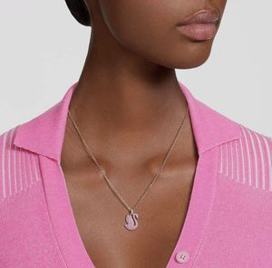 Sparkling Swan Pendant Necklace