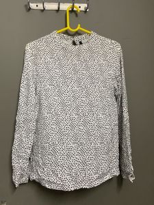 HERE &amp; NOW Chic Polka Dot Long Sleeve Top