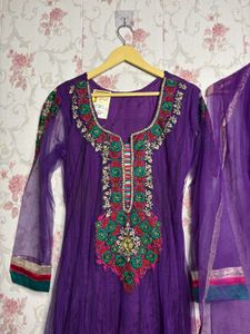 Premium Hand-Embroidered Anarkali Suit