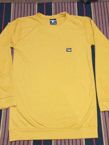 Yellow Long Sleeve Crew Neck Top