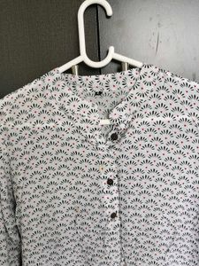 White Printed Kurta