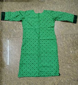 Green Printed Kurta Set with Dupatta