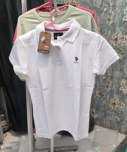 USPA White Polo T-Shirt