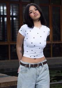 White Polka Dot t shirt