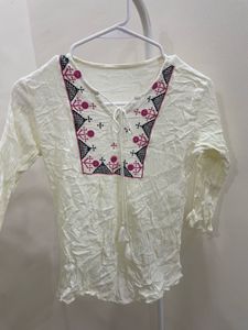 Boho Embroidered Top