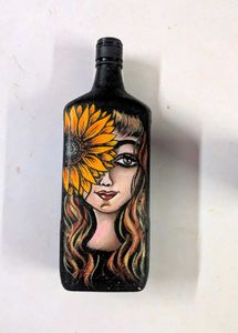 Hand-Painted Artistic Bottle Decor
