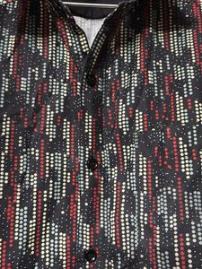 Unique Geometric Patterned Button-Up Shirt