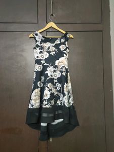 Off Shoulder Cute Flower Print Dress
