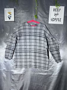 ZARA grey check Tunic top