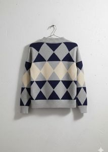 Stylish Argyle Pattern Sweater