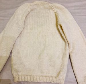 Cozy Cream V-Neck Knit Sweater