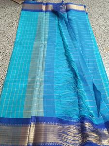 Beautiful shade of blue saree