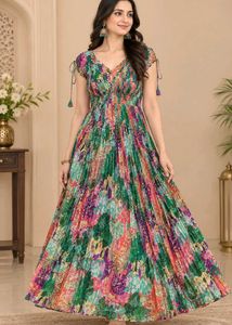 Bohemian Pleated Maxi Dress