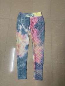 Tie-Dye Textured Leggings| sports wear