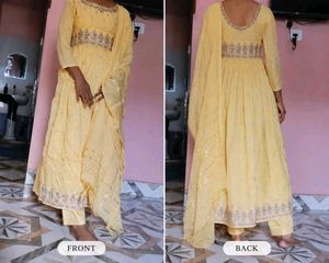 Elegant Yellow Kurta Set with Dupatta