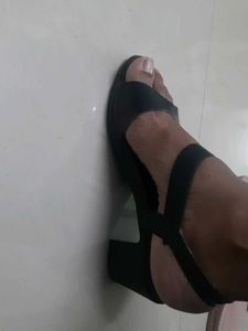 Black Flair Wedge Sandals