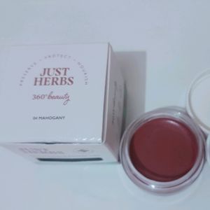 JUST HERBS LIP &amp; CHEEK TINT - MAHOGANY