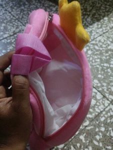 Cute Pink Penguin Plush Backpack