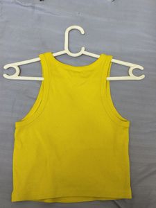 Ribbed Yellow Tank Top