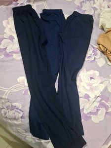 Navy Blue Leggings Pants (Set of 3)