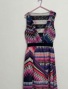 Boho Print Sleeveless Mini Dress