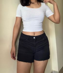 H&amp;M Black Denim Shorts