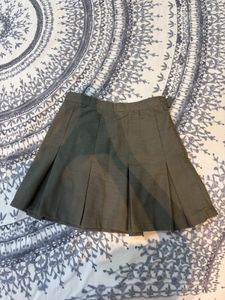 Brand new Grey- Brown Checkered Pleated Mini Skirt