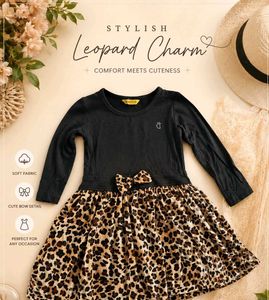 Party wear.. .leapord print velvet frock
