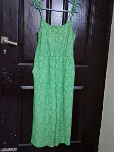 Green Printed Jumpsuit