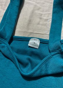 Teal Cropped Tank Top