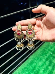 Traditional Indian Jhumka Earrings