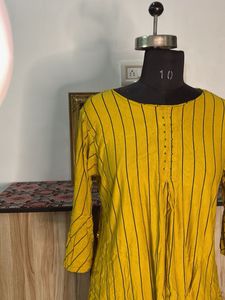 Yellow Striped Kurta