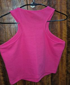 Hot Pink Racerback Crop Top