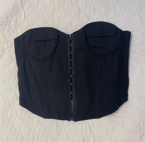 Boohoo Black Corset Top With boning from usa 🇺🇸