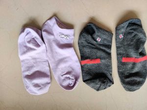 Cute Lavender & Grey Socks Set